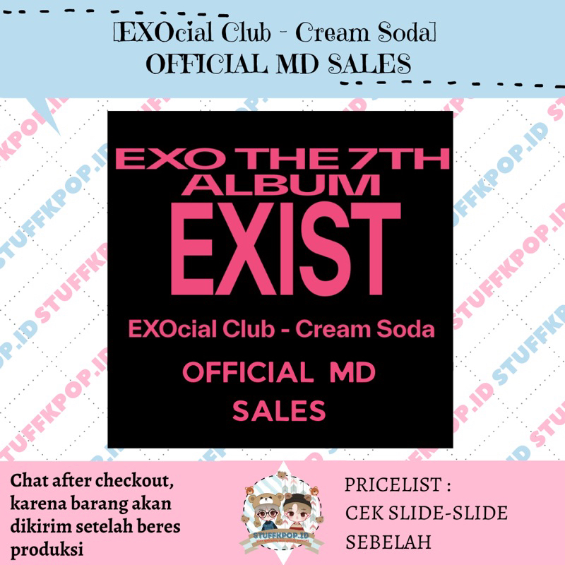 [stuffkpop.id] SHOPEE [EXOcial Club – Cream Soda]   OFFICIAL MD SALES PART 2 (EXO BASEBALL TEE, BASE