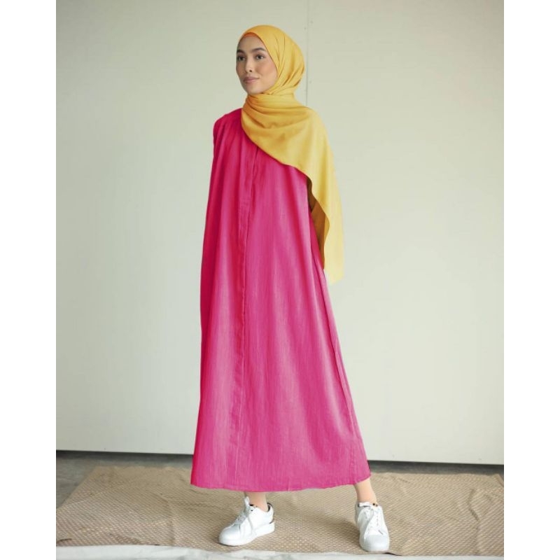 Tunik wanita premium lengan panjang Aurellie midi Dres big size ukuran L XL XXL 3XL 4XL