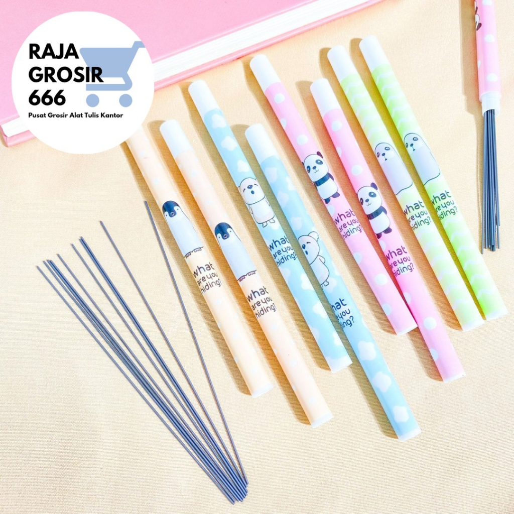 ISI PENSIL POLKADOT TABUNG LANGMU LM-6303 ukuran 0.7 REFILL PENCIL TERMURAH COD KADO UNIK IMUT