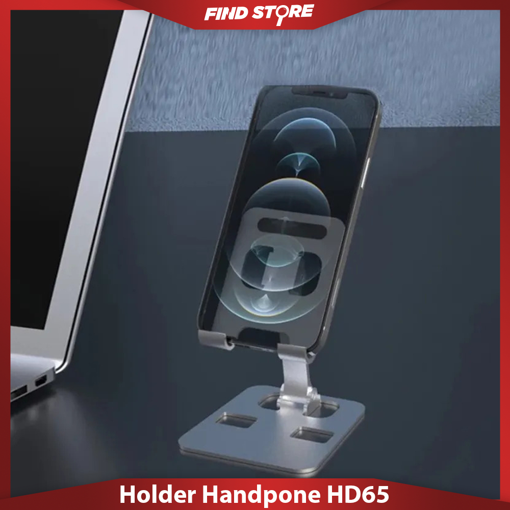 Holder HP Stand Phone Meja Besi Penyangga Handphone Multifungsi HD65