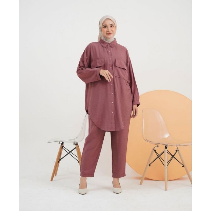 yumna set oneset kemeja pololinen