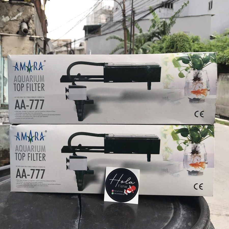 Amara Top Filter Set power heads AA777 mesin pompa air aquarium