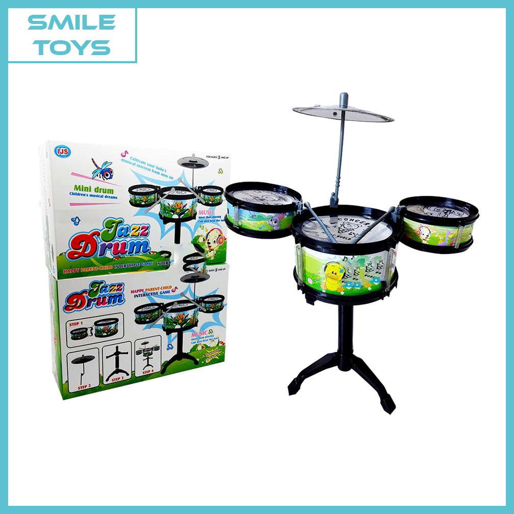 Mainan Drum Set Jazz Anak 3 Drum 1 Cymbal