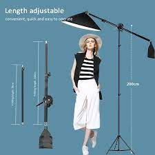 Flatlay Softbox Continuous Studio Light with Boom Arm Stand Lighting Live Video Lighting atas softbox