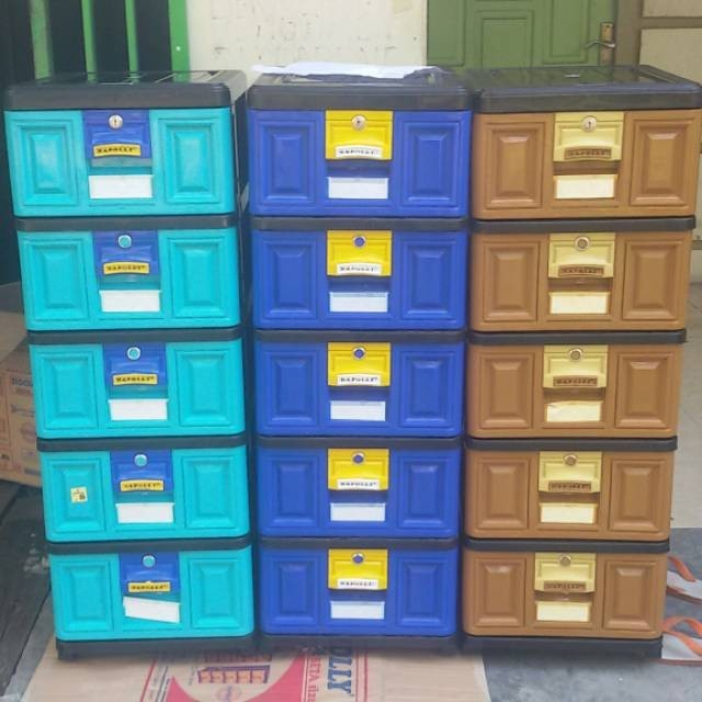 lemari laci plastik napolly stb 4/5 susun lemari laci minimalis murah ekonomis napolly