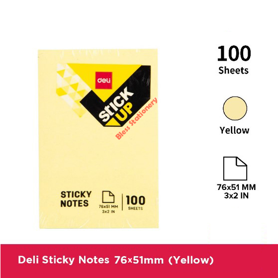 Deli sticky notes memo tempel pad notes kertas memo stick index tabs