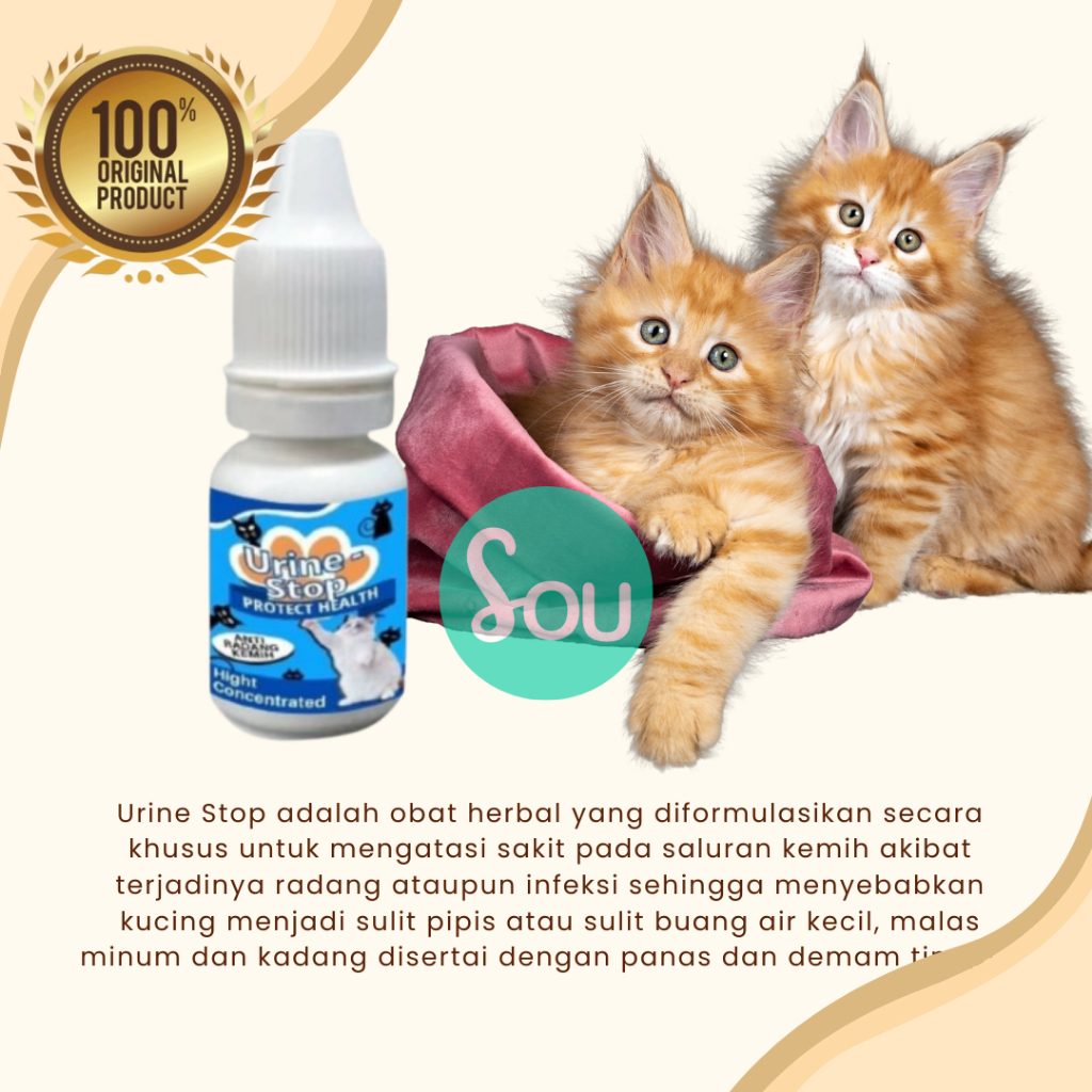 Stop Urinary Obat Kucing Anti Radang Kemih Susah Buang Air Kecil Susah