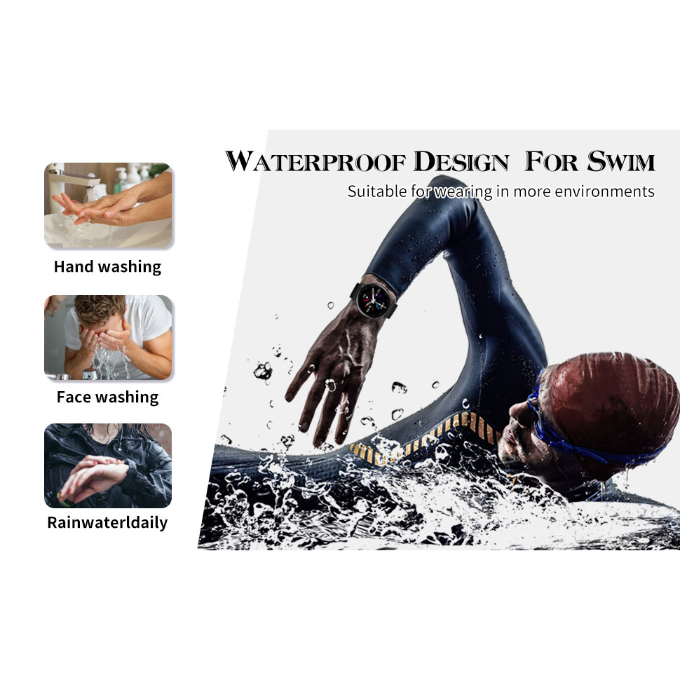 Smartwatch woman‘s Smartwatch IP68 Waterproof/Tahan air 1.28HD wallpaper custom Heart Rate blood pressure monitor Fitnes Tracker MX1