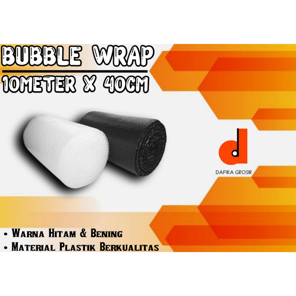 

BUBBLE WRAP HITAM/BENING 10 METER x 40 CM