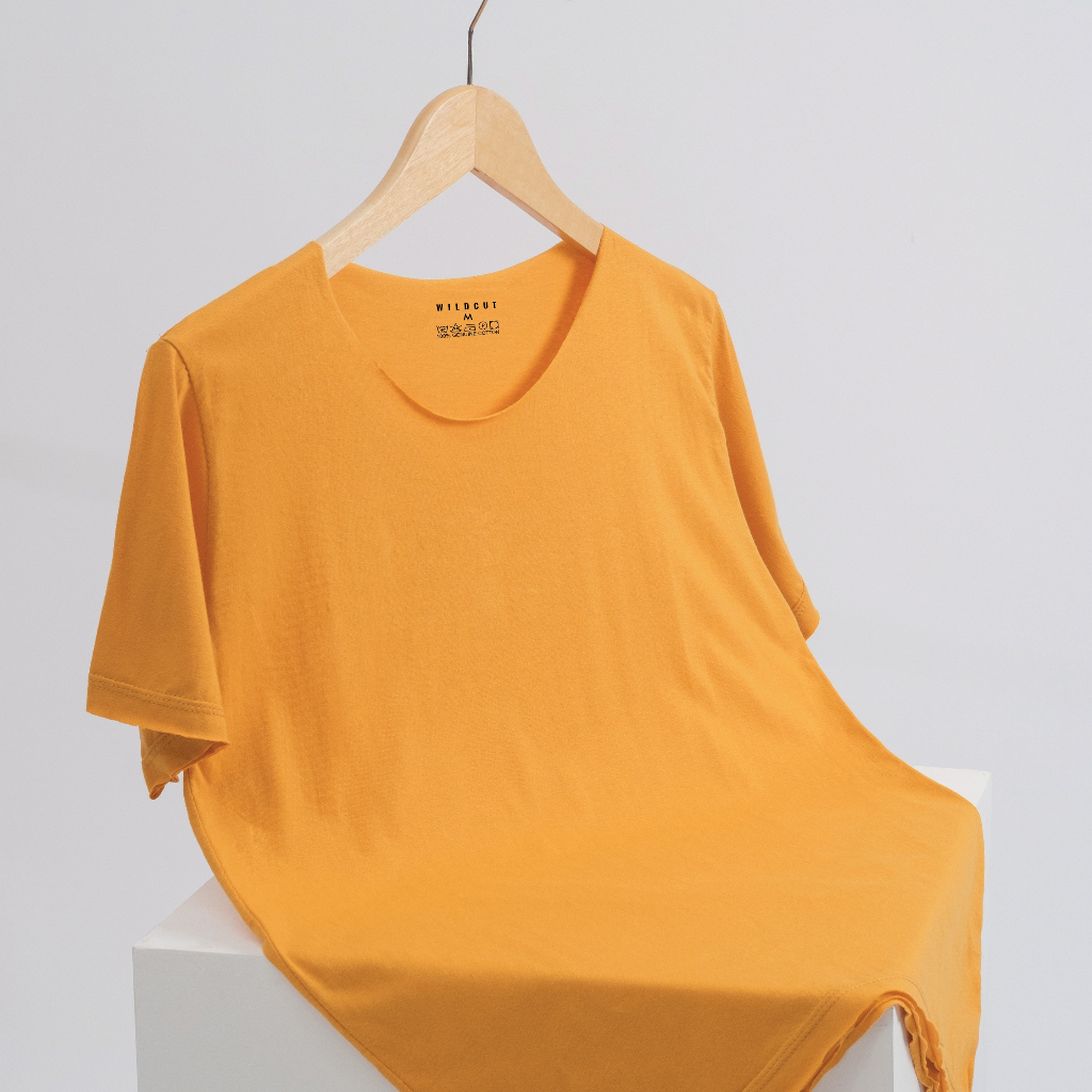 WILDCUT UNFINISHED T SHIRT | KAOS POLOS UNFINISH - MUSTARD