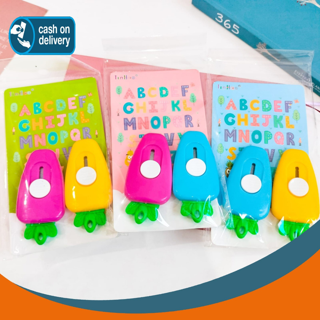

Cutter mini Wortel (1 SET ISI 2 BIJI) pisau kecil pemotong survival lucu imut kado unik