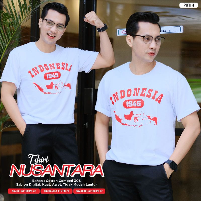 NUSANTARA BLOUSE PRIA MERAH PUTIH