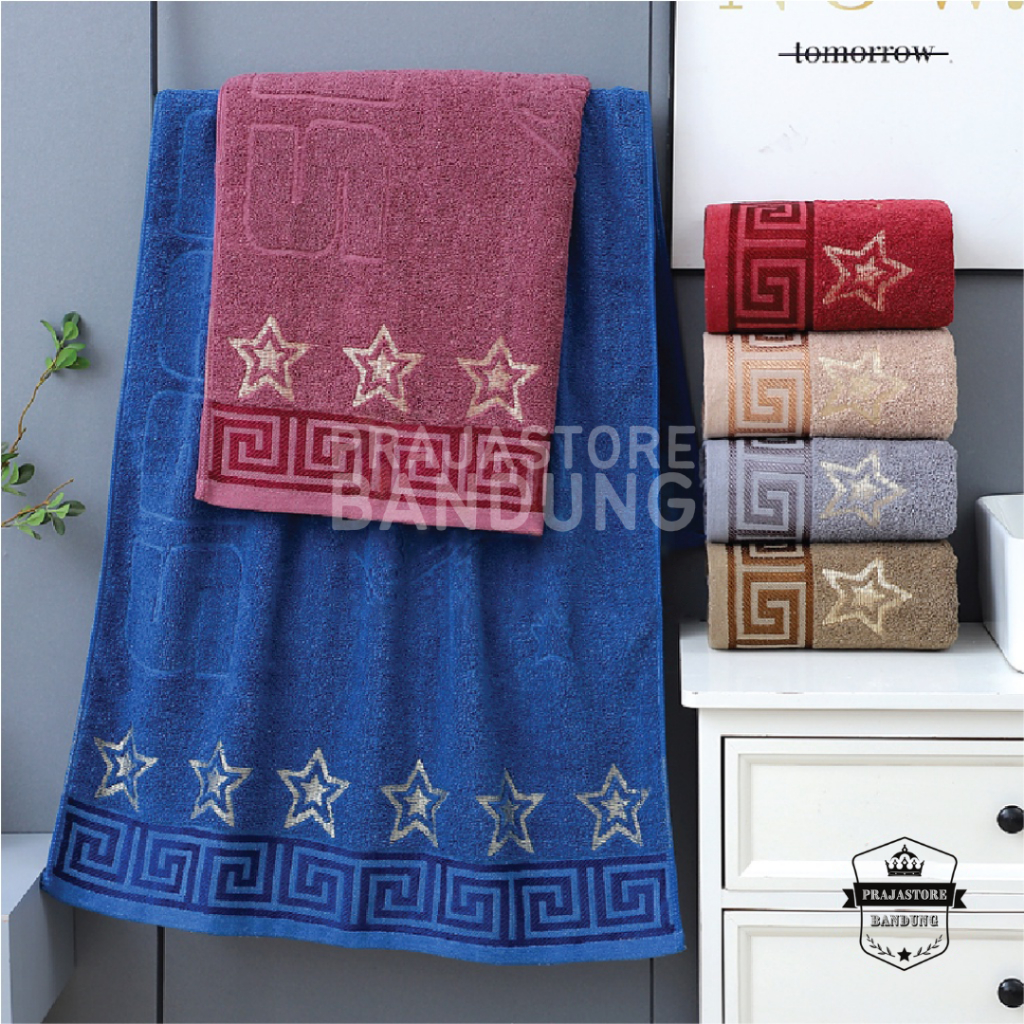 Handuk Mandi Dewasa Jumbo Size 80x160 Motif Star Tebal Lembut Menyerap Air Super Premium Murah Anduk Katun Lebar Halus Pria Wanita Yg Nyerap Dan Serap Ukran Besar Hanuk Cowok Cewek Towel Grosir Cuci Gudang Termurah Terlaris Terbaru Bayar di Tempat COD