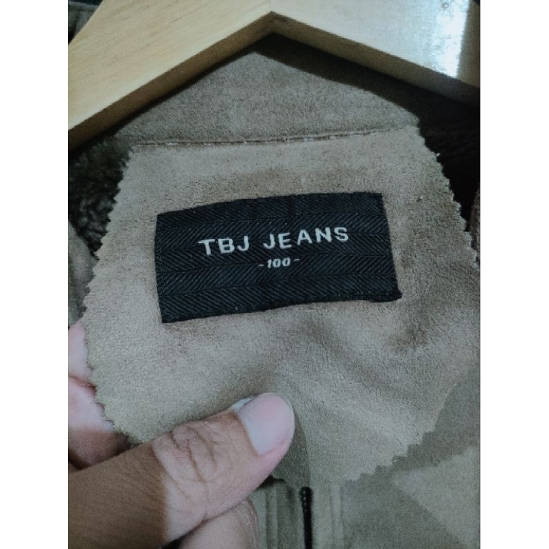 j@ket kulit suede TBJ JEANS ld 120 panjang 74