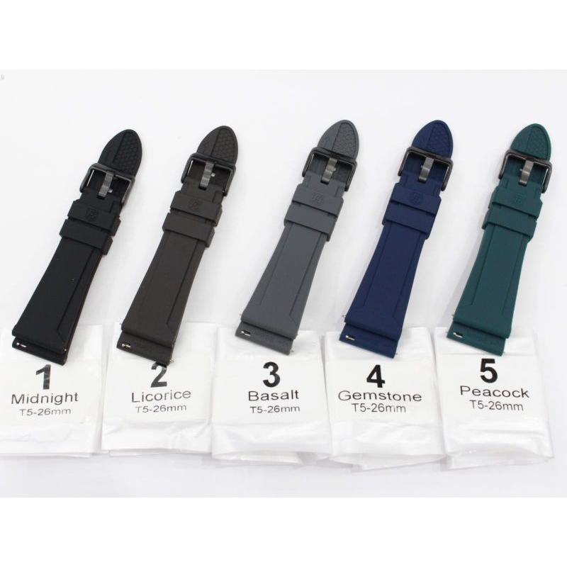 Tali Karet Silikon T5 Original Ukuran 26 mm Quik Release, Strap Rubber Silikon T5 Asli Quik Release