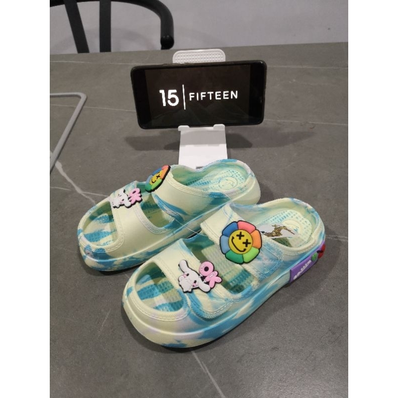 NEW ! ! ! Size 24-35 Usia 2-9 Tahun  baby girls sandal/Sandal Anak Perempuan Fuji Jelly Slop FLOWER+RABBIT 6189