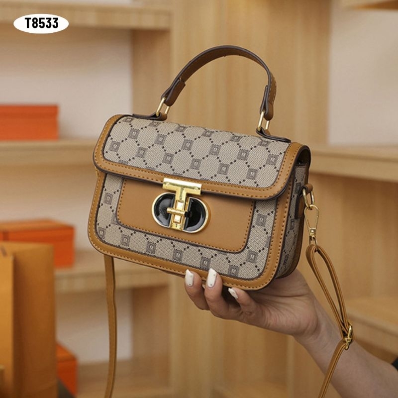 [IMPORT] T8533 - TAS SELEMPANG WANITA FASHION IMPORT - 76BAGSTORE