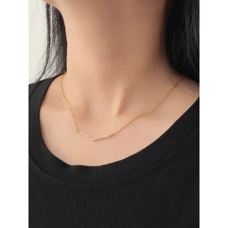 Kalung Titanium Fuji Aesthetic / Kalung Fuji Viral Terbaru / Kalung Titanium Korea Anti Karat Dan Lu