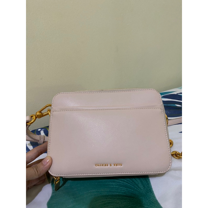 Charles and Keith Sling Bag Pink