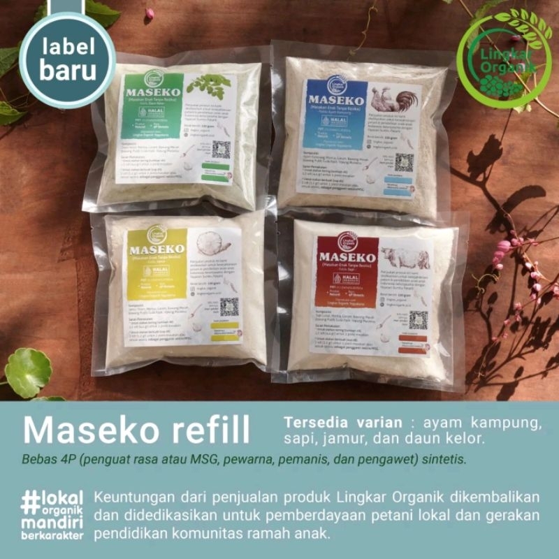 

Maseko lingkar organik kemasan refil 100gr