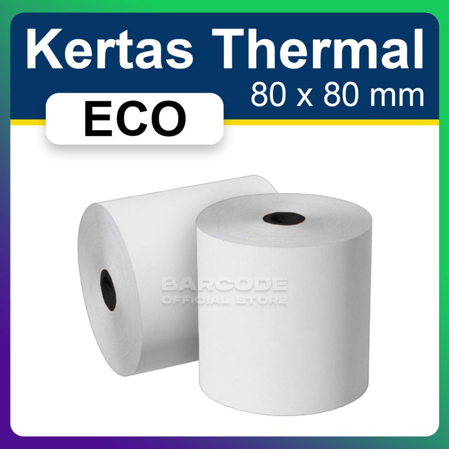 

ECO 80x80 mm Kertas Thermal Putih Cetak Hitam Lebar 80 mm Diameter 80mm