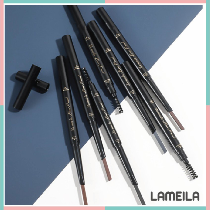 CSP183 – Lameila Pensil Alis Eyebrow Pencil Black Brown Grey MakeUp