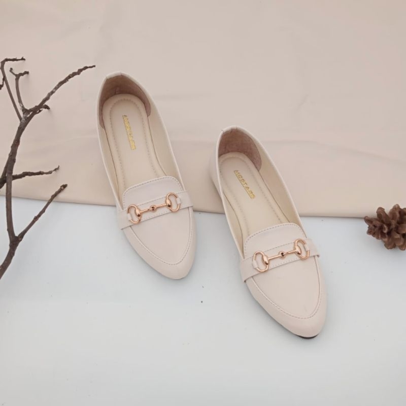 Sepatu Balet Wanita Flatshoes Kasual Slip on Kantoran Kekinian