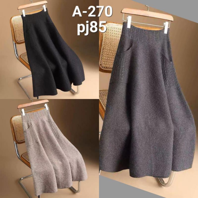 Rok Knit Skirt Rajut Import, Rok Rajut Premium Korean Style
