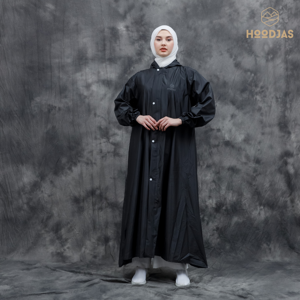 HOODJAS Jas Hujan Gamis / Jas Hujan Hijab / Jas Hujan Dewasa Wanita Muslimah / Jas Hujan Rok