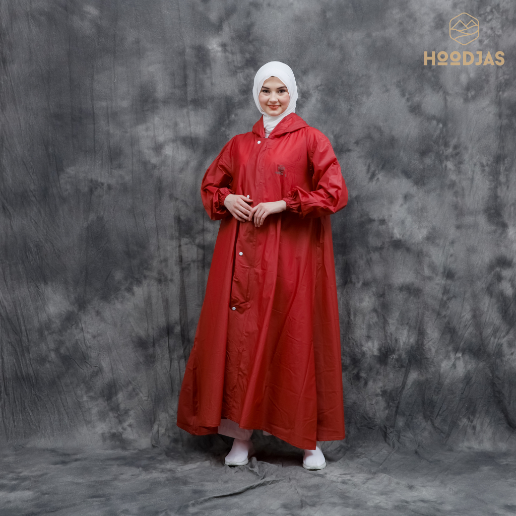 HOODJAS Jas Hujan Model Gamis Simple Muslimah Waterproof