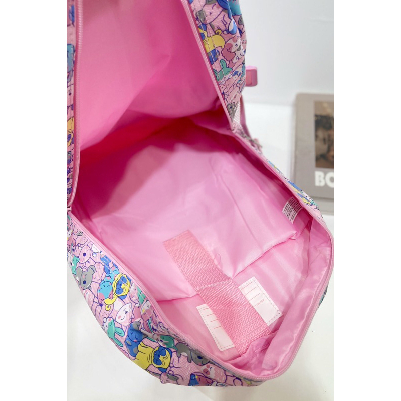 Tas Ransel Smiggle Pugs &amp; Hugs Classic Pink Attach Backpack SGL - 1000358-2#