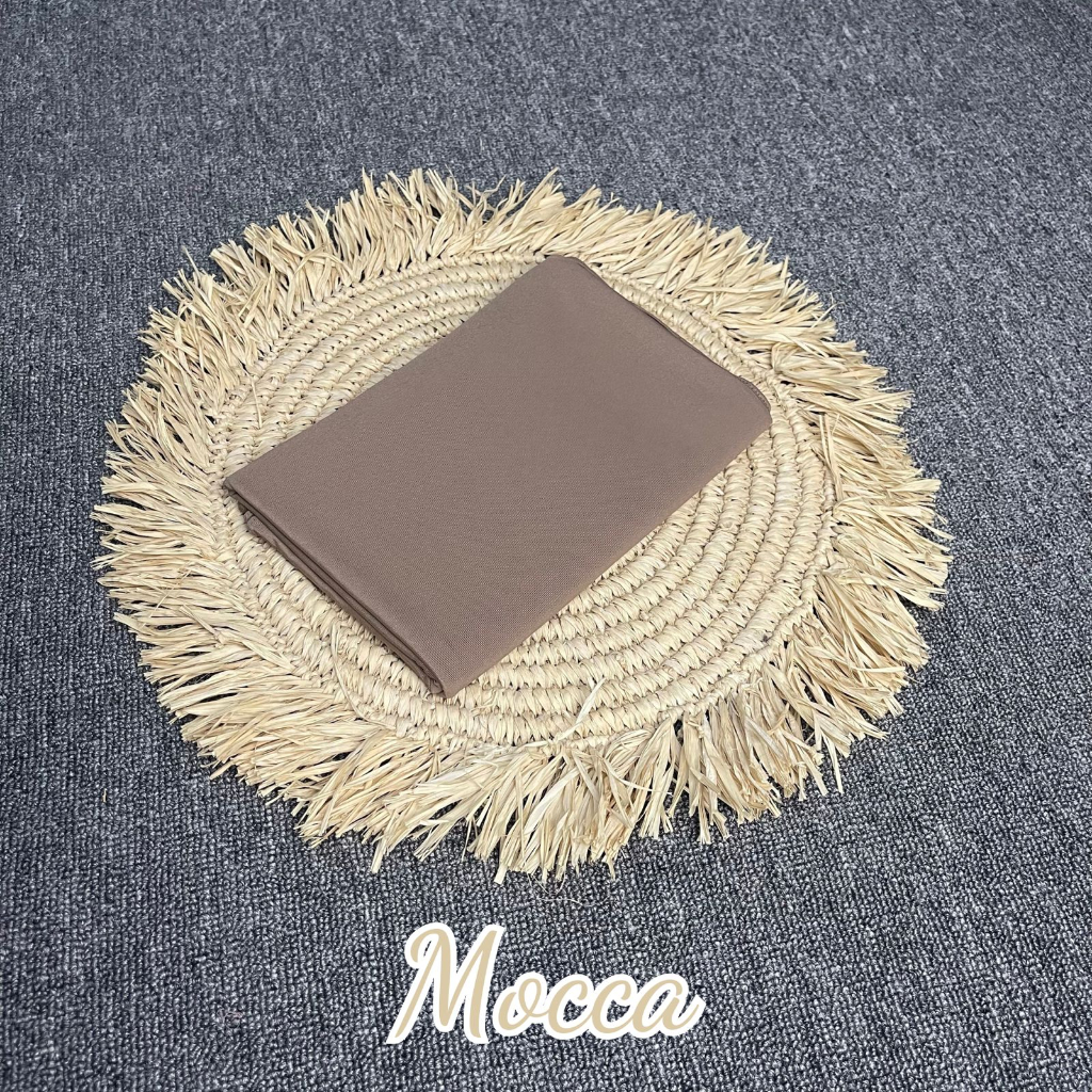 Pashmina Kaos Jersey II Hijab Jersey II Pashmina Mleyot Flowly-MOCCA