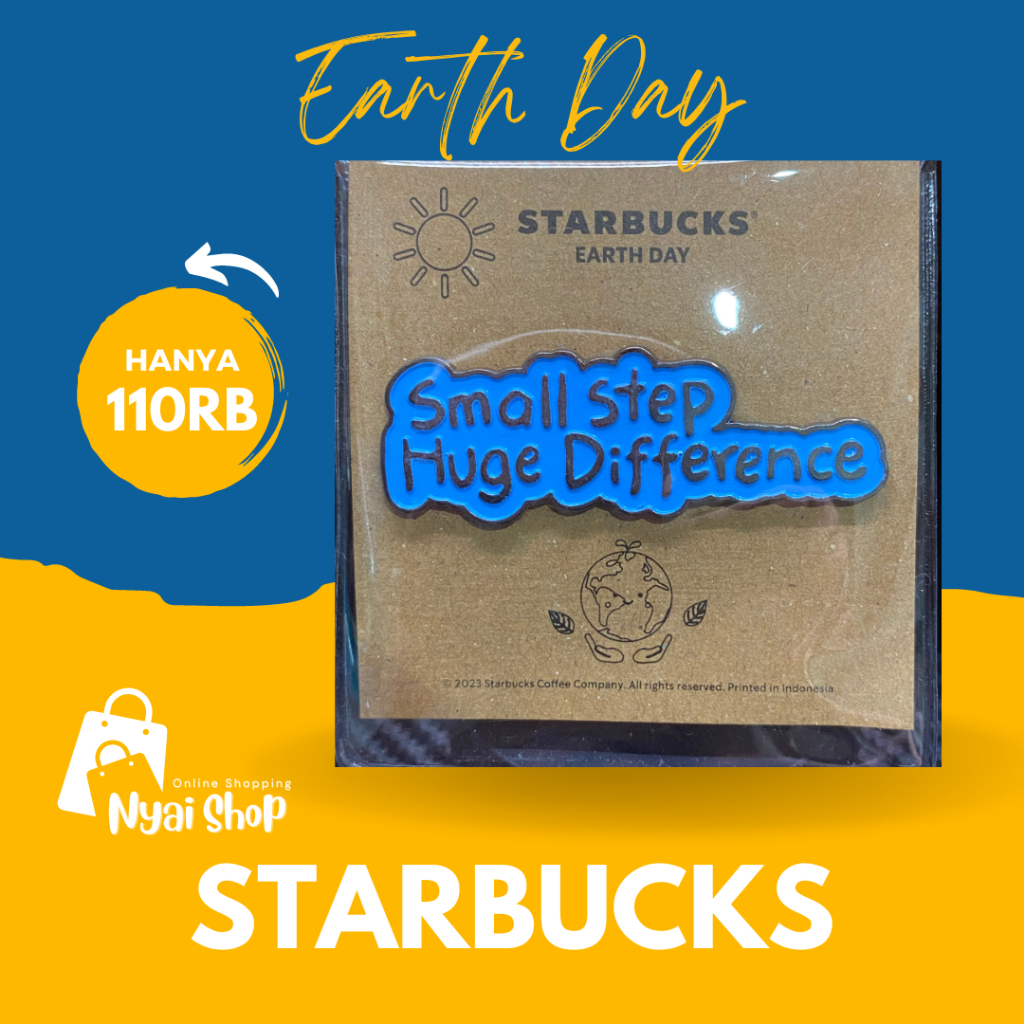 Starbucks Earth Day Enamel Pin - Small Step