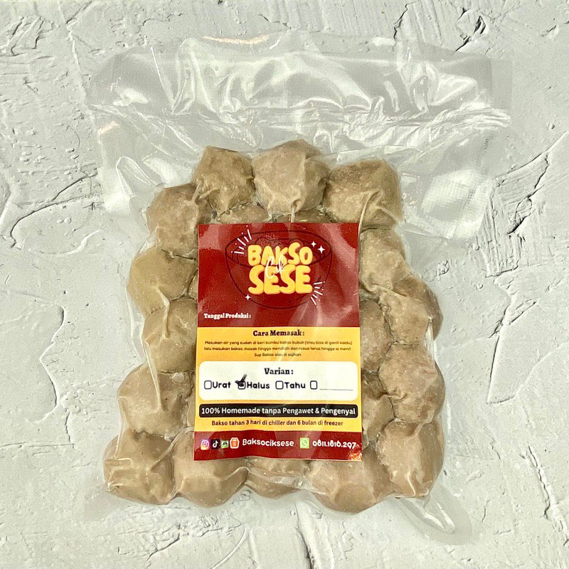 

Bakso Cik Sese HALUS PREMIUM 10pc
