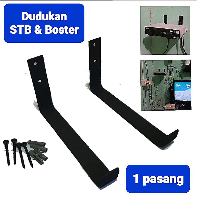 Braket dinding STB tv digital dan booster tv receiver parabola