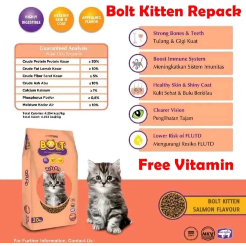 Bolt kitten 1kg Freshpack/ Premium