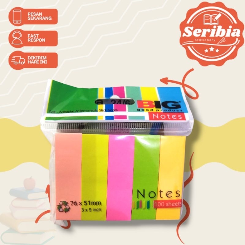 

STICKY NOTES WARNA / PEMBATAS BUKU MERK BIG