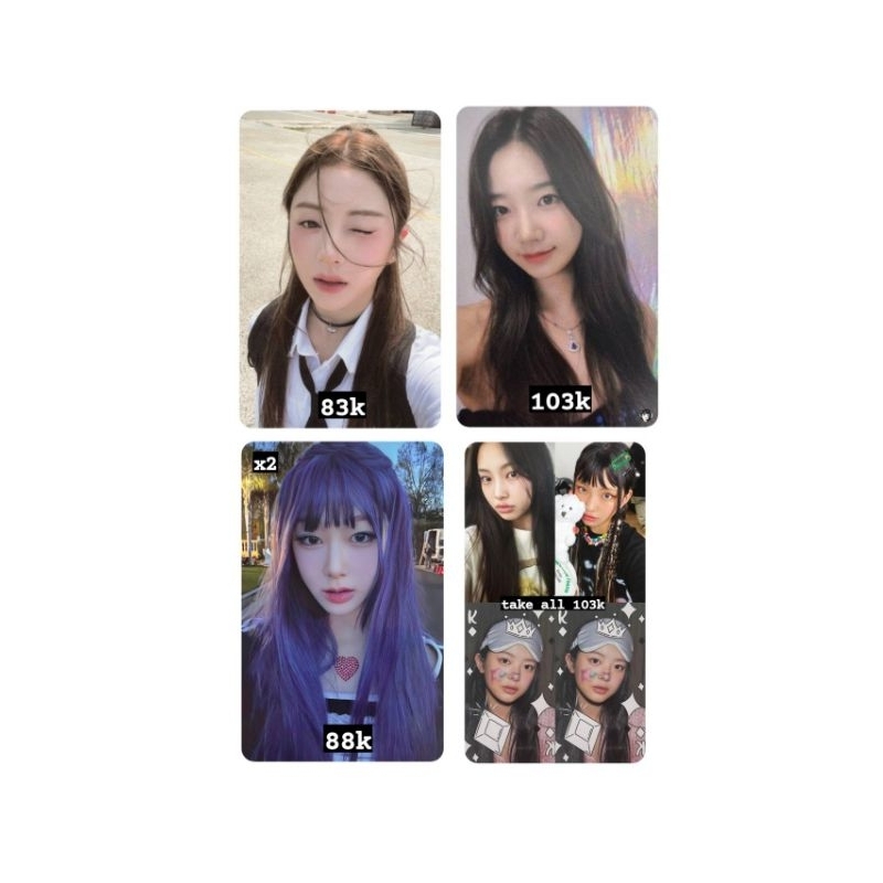 Photocard pc yunjin compact antifragile kazuha le sserafim giselle aespa anime zine spicy hanni hyei