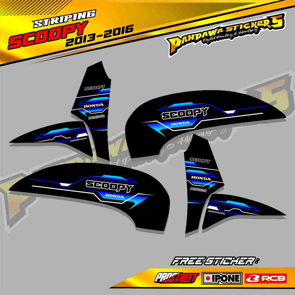 STRIPING VARIASI HONDA SCOOPY 2013-2016 / STICKER LIST VARIASI MOTOR SCOOPY 2013-2016U