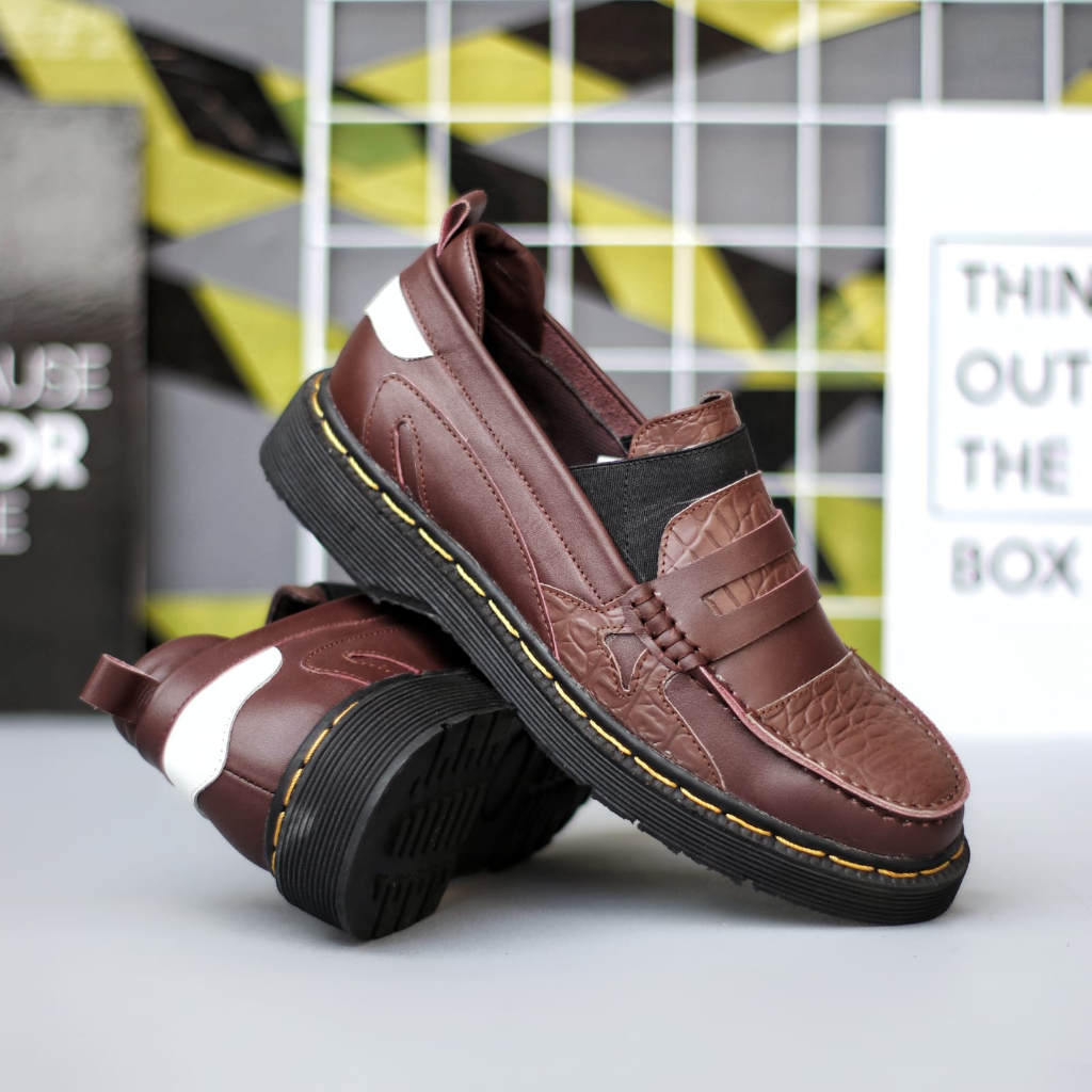 Sepatu Docmart Pria Loafers Pantofel Kulit Asli