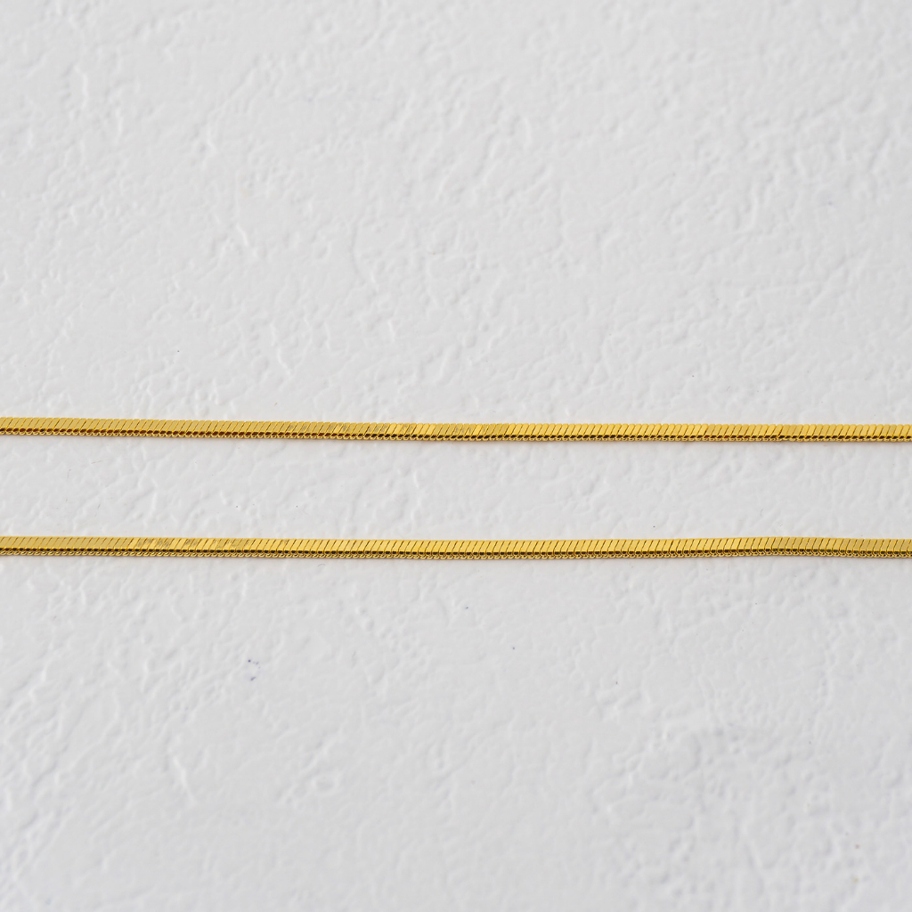 MODAN SUPPLIES - Plain Herringbone Chain Necklace Rantai Kalung Polos Sisik Ular Minimalis