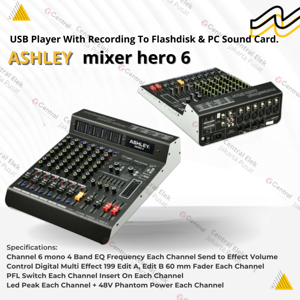 Mixer audio Ashley hero6 / ashley hero 6 Channel