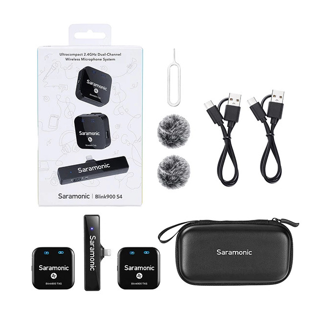 Saramonic Blink 900 S4 Lightning Dual Wireless Microphone for iPhone - Garansi Resmi 2 Tahun