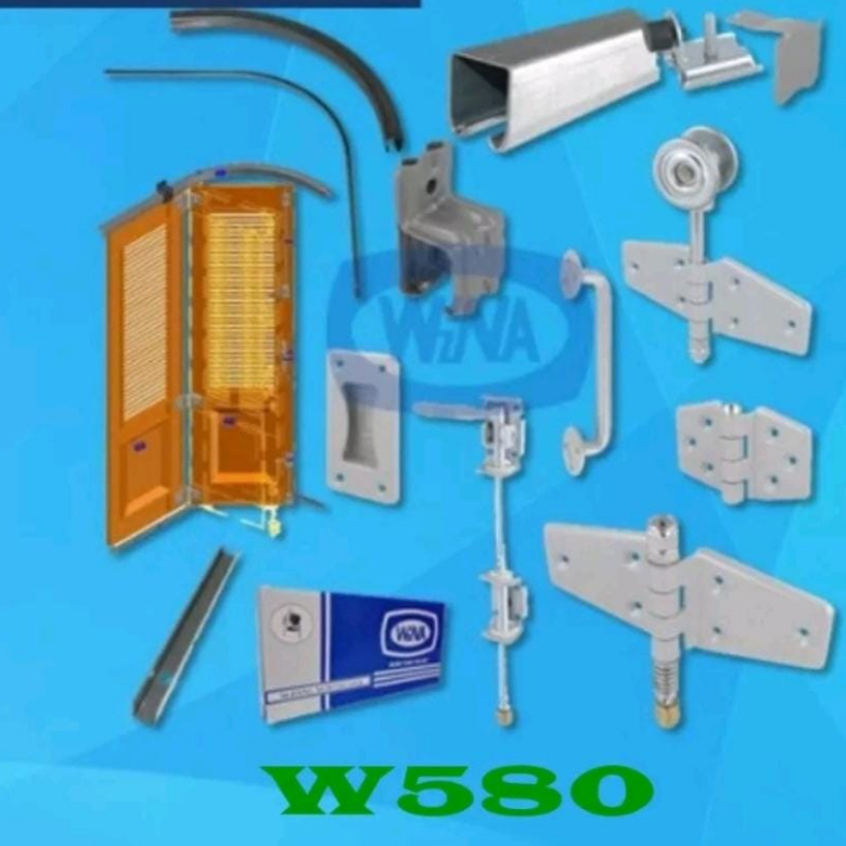 PAKET REL PINTU GARASI TIKUNG 14 DAUN MERK W580 1 SISI