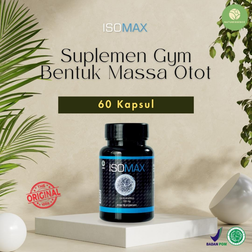 ISOMAX 60 KAPSUL - Isomax Supemen Pembentuk Otot Suplemen Gym Penambah Berat Badan Herbal Alami