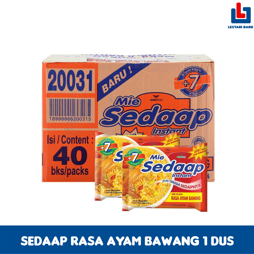 

Mie Sedap Rasa Ayam Bawang 1 Dus 40 Pcs