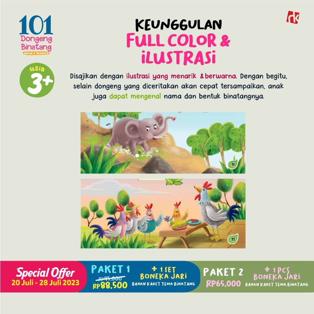 [PROMO] - Special Offer &quot;101 Dongeng Binatang Terbaik &amp; Terfavorit, Penulis Lisdy Rahayu Penerbit Ruang Kata - Buku Kaluku