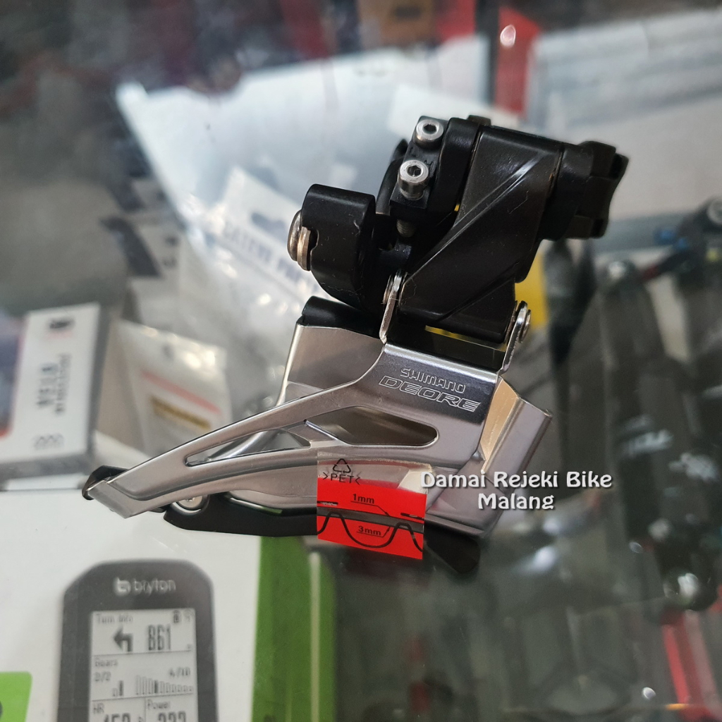 FD front derailleur Shimano Deore M6025 DSDP Down Swing untuk 2x10 speed dual chainring
