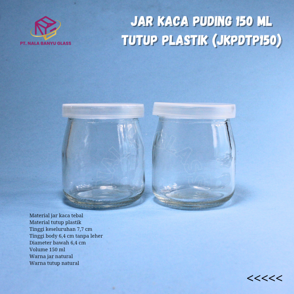 JKPDTP150 toples kaca | botol kaca puding 150ml |jar kaca puding 150ml
