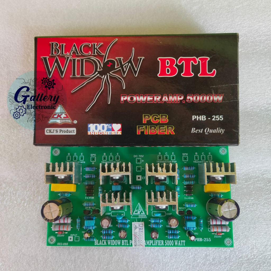 Power Driver Amplifier BTL Black Widow 5000 watt 5000W PHB 255 CKJ Produk